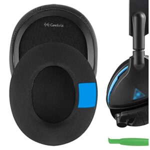 Geekria Sport Cooling Gel Replacement Ear Pads for Turtle Beach Stealth, Ear Force, Call of Duty, Recon, Series Headphones Ear Cushions, Headset Earpads, Ear Cups Repair Parts (Black)