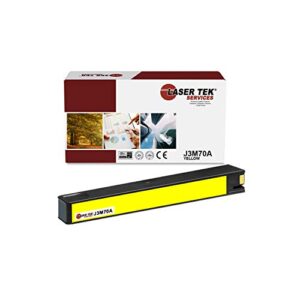 laser tek services compatible ink cartridge replacement for hp 981a j3m70a works with hp pagewide enterprise color 556dn 556xh, flow mfp 586z 586dn printers (yellow, 1 pack) - 6,000 pages