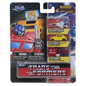 Transformers G1 1.65" Nano 3-Pack Die-cast Cars, Toys for Kids and Adults