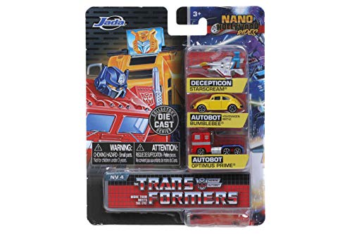 Transformers G1 1.65" Nano 3-Pack Die-cast Cars, Toys for Kids and Adults