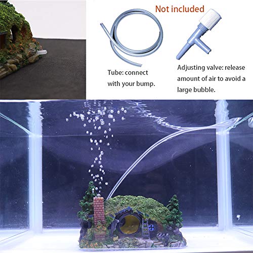 Ulifery Natural Aquarium Decoration Hobbit House Cave with Bubbler for Betta Hiding Reptile Hole House Shelter Fish Tank Ornament Rockery Landscaping Small