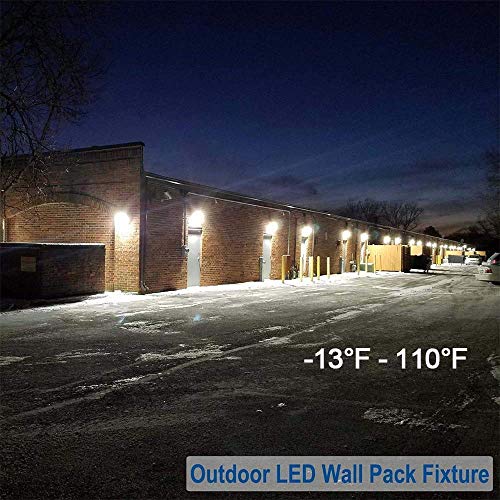 Light in Depot LED Wall Pack Light 40w - with Photocell Dusk to Dawn - 5000K (175w MH Equal) AC120v-277v Outdoor Security Lighting - Waterproof IP65-0-10v Dimmable (40w, 2 Pack)