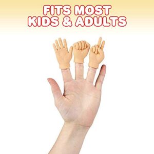 ArtCreativity Hand Finger Puppets, Set of 12, Soft Realistic Feeling Finger Puppets, Comfortable Silicone Rock Paper Scissors Game, Fun Prank Toys and Gag Gifts, Goodie Bag Fillers for Boys and Girls