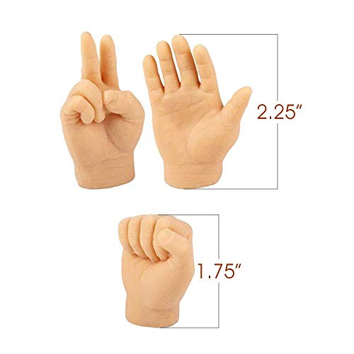 ArtCreativity Hand Finger Puppets, Set of 12, Soft Realistic Feeling Finger Puppets, Comfortable Silicone Rock Paper Scissors Game, Fun Prank Toys and Gag Gifts, Goodie Bag Fillers for Boys and Girls