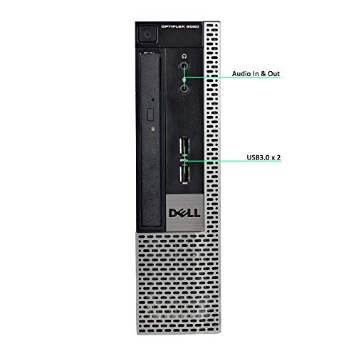 Dell Optiplex 9020 USFF Desktop - Intel i5-4570 Upto 3.6GHz, HD Graphics 4600 4K Support, 16GB RAM, 1TB SSD, DisplayPort, HDMI, DVD, AC Wi-Fi, Bluetooth, TDL - Windows 10 Pro (Renewed)