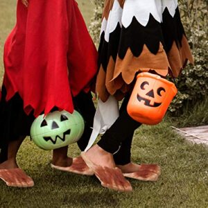 Geyoga Halloween Barefoot Funny Feet Slippers Jumbo Realistic Costume Accessories Shoe Covers with Brown Wool and Roll of Double Sided Tape for Kids and Adults Giant Costumes