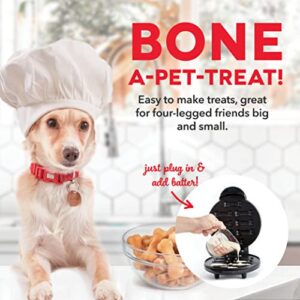 DASH Dog Treat Maker, 8-Bones, Non-Stick, Homemade Dog Snacks with Pet Approved Recipes - White