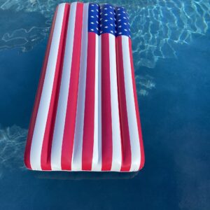 Inflatable American Flag Pool Float Patriotic US Stars & Stripes for Summer 4th of July Parties. Great Gift Idea!