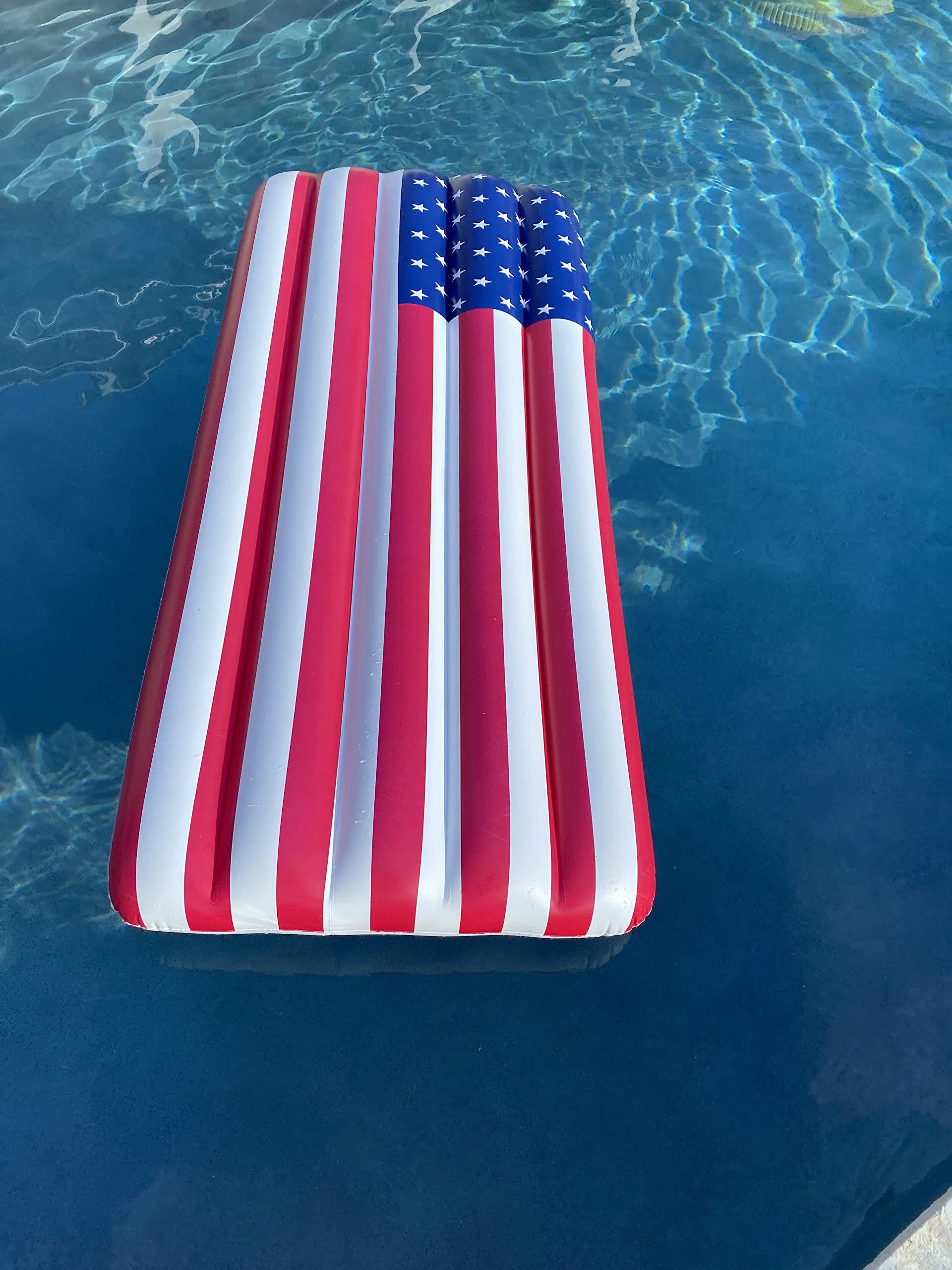 Inflatable American Flag Pool Float Patriotic US Stars & Stripes for Summer 4th of July Parties. Great Gift Idea!