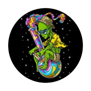 Psychedelic Alien Bong Space Stoner Marijuana Pot Smoke Weed PopSockets PopGrip: Swappable Grip for Phones & Tablets