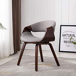 Vanity Art Mid-Century Style Butterfly Dining Chair and Walnut Wood Finish (Gray) UC-7G