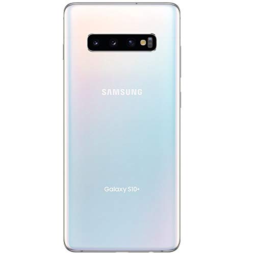 SAMSUNG Galaxy S10+ Plus (128GB, 8GB) 6.4" AMOLED, Snapdragon 855, IP68 Water Resistant, Global 4G LTE (GSM + CDMA) Unlocked (AT&T, Verizon, T-Mobile, Metro) G975U (Prism White)