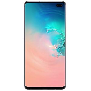 SAMSUNG Galaxy S10+ Plus (128GB, 8GB) 6.4" AMOLED, Snapdragon 855, IP68 Water Resistant, Global 4G LTE (GSM + CDMA) Unlocked (AT&T, Verizon, T-Mobile, Metro) G975U (Prism White)