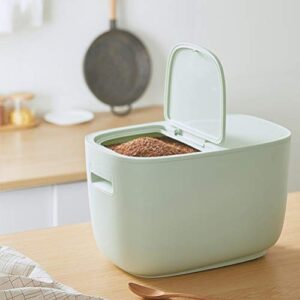 Hemoton Rice Storage Case Multifunctional Proof Bean Grain Cereal Box Rice Container Cylinder for Kitchen Restaurant Green