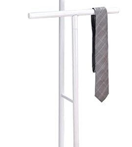 Kings Brand Furniture - Meadut Metal Suit Wardrobe Valet Stand, White