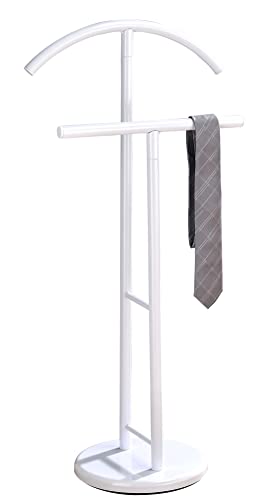 Kings Brand Furniture - Meadut Metal Suit Wardrobe Valet Stand, White