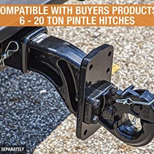 Buyers Products 3 Inch Pintle Hook Mount - 4 Position, 10 Inch Solid Shank (PM3109) , black