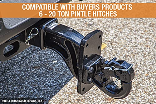 Buyers Products 3 Inch Pintle Hook Mount - 4 Position, 10 Inch Solid Shank (PM3109) , black