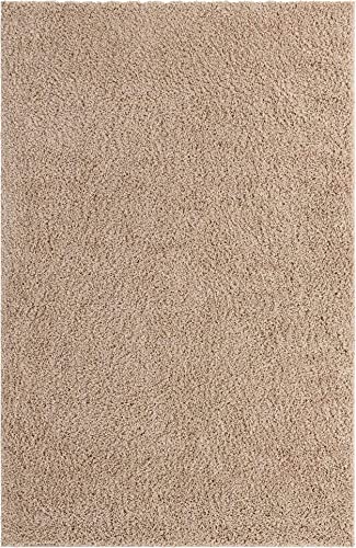 Rugs.com Everyday Shag Rug  –  Taupe Shag Rug Perfect for Bedrooms,Dining Rooms,Living Rooms and More,Beige,7'x10'