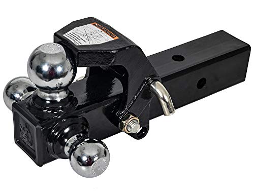 Buyers Products 1802280 Tri Ball Hitch with Pintle Hook for 2-1/2 Inch Receivers,Black