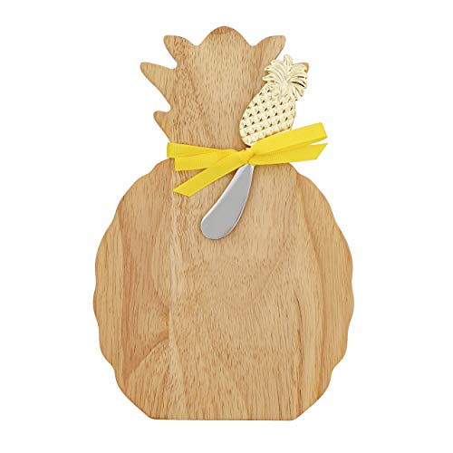 Wooden Wine and Cheese Board, Oak Pineapple Charcuterie Board Cheese Platter with Cheese Knife Serving Board Cheese Tray