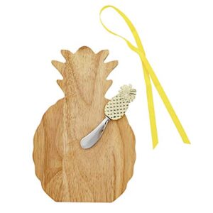 Wooden Wine and Cheese Board, Oak Pineapple Charcuterie Board Cheese Platter with Cheese Knife Serving Board Cheese Tray