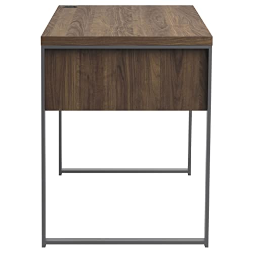 Coaster Furniture Pattinson 3-Drawer Aged Walnut and Gunmetal Writing Desk 47.25" W X 23.5" D X 30" H 803370