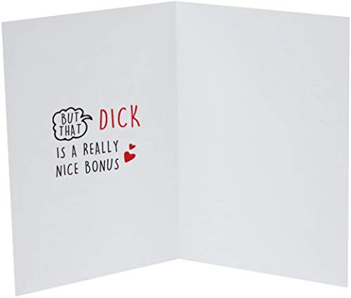 Funny Anniversary Card, Double Side Cute Naughty Birthday Card for Boyfriend Husband Fiance Him