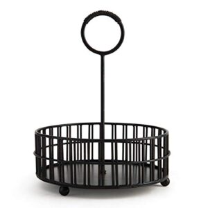 scott living oasis linear condiment caddy, 11.25-inch, black