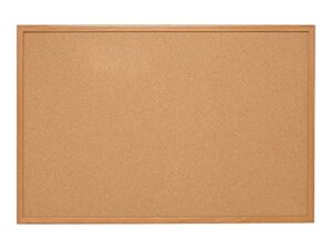 myofficeinnovations 1682316 std cork bulletin board,oak finish frame, 3-ftw x 2-fth
