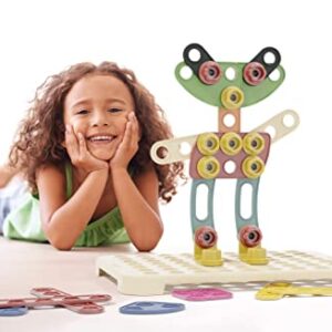 Quercetti - Tecno Jumbo PlayBio - Classic Construction and Building Toy Made with Eco-Friendly Bioplastic, for Kids Ages 3 Years +