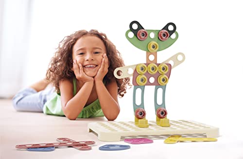 Quercetti - Tecno Jumbo PlayBio - Classic Construction and Building Toy Made with Eco-Friendly Bioplastic, for Kids Ages 3 Years +