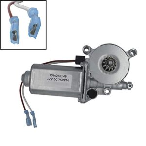 266149 rv power awning motor replacement universal motor 12-volt dc 75-rpm compatible with solera power awnings including flat, pitched and short assemblies