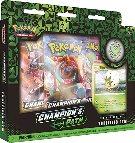 Pokemon TCG: Champion's Path Pin Collection (Turffield, Hulbury, and Motostoke), Multicolor (290-80484)