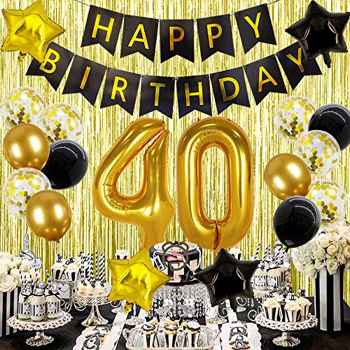40th Birthday Decorations for Men 40th Birthday Decorations for Women 40 Birthday Balloons 40th Birthday Decor
