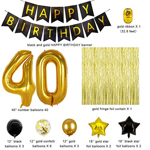 40th Birthday Decorations for Men 40th Birthday Decorations for Women 40 Birthday Balloons 40th Birthday Decor