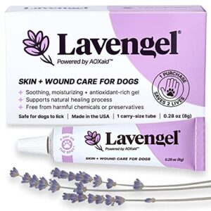 lavengel dog skin care gel - highly concentrated ointment helps relieve itchy skin and heals wounds naturally, first-aid for skin irritations, hotspots, sores, and acne, we support rescues