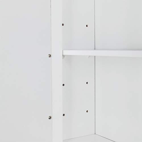 Single Door Mirror Indoor Bathroom Wall Mounted Cabinet Shelf White Bathroom Mirror Cabinet, Chic Storage Cabinet Medicine Cabinet Furniture for Home Multipurpose