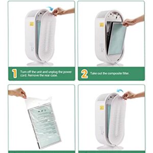 Elechomes Air Purifier for Home Large Room with Air Quality Monitoring: H13 True HEPA Air Filter Cleaner Covers 400ft² & CADR 300+, Ideal for Allergens Smoke Smokers Dust Odors Pollen Pet Dander