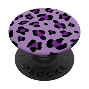 purple leopard cheetah print animal for women girls cute popsockets popgrip: swappable grip for phones & tablets