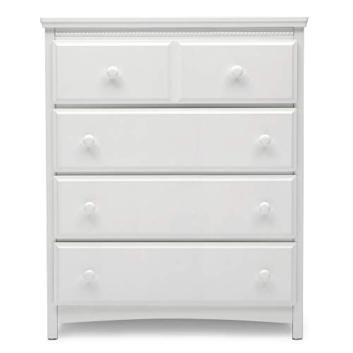 Delta Children Emerson 4 Drawer Chest, Greenguard Gold Certified, Bianca White