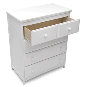 Delta Children Emerson 4 Drawer Chest, Greenguard Gold Certified, Bianca White