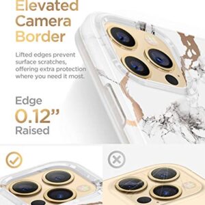 GVIEWIN Compatible with iPhone 12 Pro Max Case 6.7 Inch 2020, Marble Ultra Slim Thin Glossy Soft Shockproof TPU Rubber Stylish Flexible Protective Cover for iPhone 12 Pro Max (White/Gold)