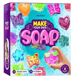 dan&darci soap making kit for kids - crafts science toys - birthday gifts for girls and boys age 6-12 years old girl diy soap kits - best educational craft activity gift for 6-12 year old kids
