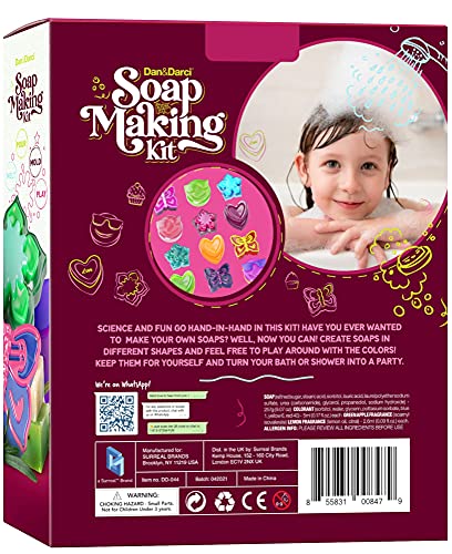 Dan&Darci Soap Making Kit for Kids - Crafts Science Toys - Birthday Gifts for Girls and Boys Age 6-12 Years Old Girl DIY Soap Kits - Best Educational Craft Activity Gift for 6-12 Year Old Kids