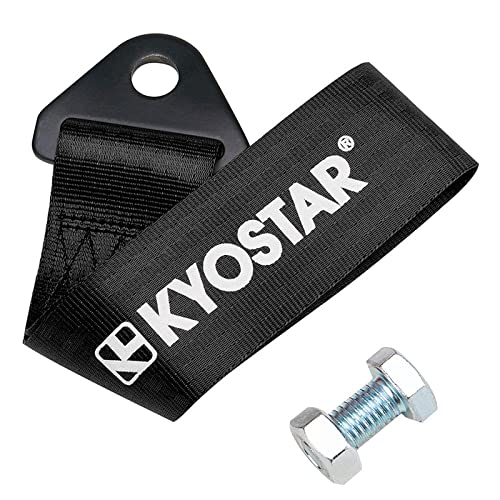 Kyostar Front Bumper Tow Strap Cars JDM Strap Black 6037#