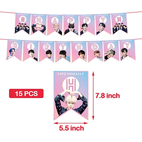 BTS Birthday Party Supplies Include 22 Cake Topper Cupcake Toppers, Birthday Banner, 21 Balloons. 40 Stickers BTS Birthday Party Supplies Include 22 Cake Topper Cupcake Toppers, Birthday Banner, 21 Balloons. 40 Stickers BTS Birthday Party Supplies Include