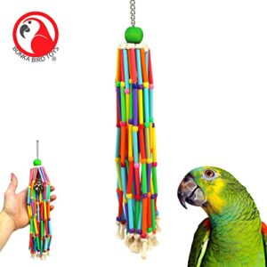 Bonka Bird Toys 000708 Wind Chimes Bird Toy Parrot cage Toys Cages Conure African Grey Parakeet