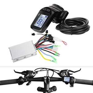 Motor Brushless Controller, 48V 350W Motor Controller Waterproof LCD Display Thumb Throttle Panel Electric Bicycle Scooter Brushless Controller Kit