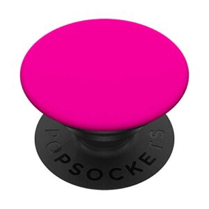 pink solid color phone accessory cute for women hot pink popsockets popgrip: swappable grip for phones & tablets